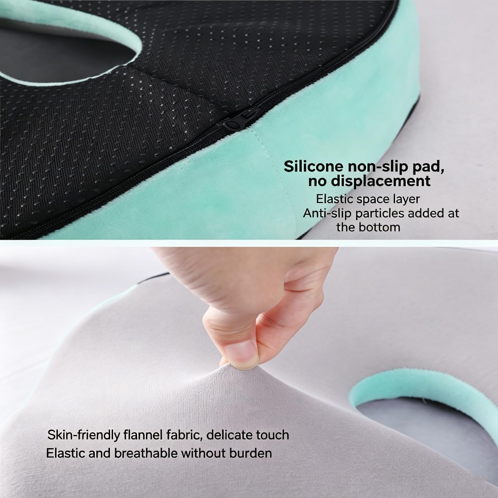 Cojín de asiento ergonómico con soporte lumbar