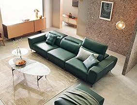 Fabrique Browallia Leatherette 3 Seater Sturdy Look Dark Grey Sofa Set with Moveable Headrest | Stylish Home Office & Living Room Furniture Featuring Lightweight Design & Durable Stainless Steel Legs