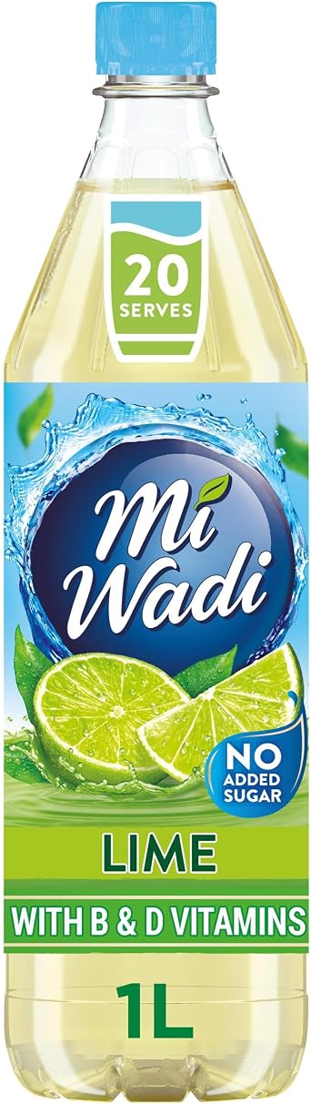MiWadi Lime No Added Sugar - 1Ltr Single Concentrate
