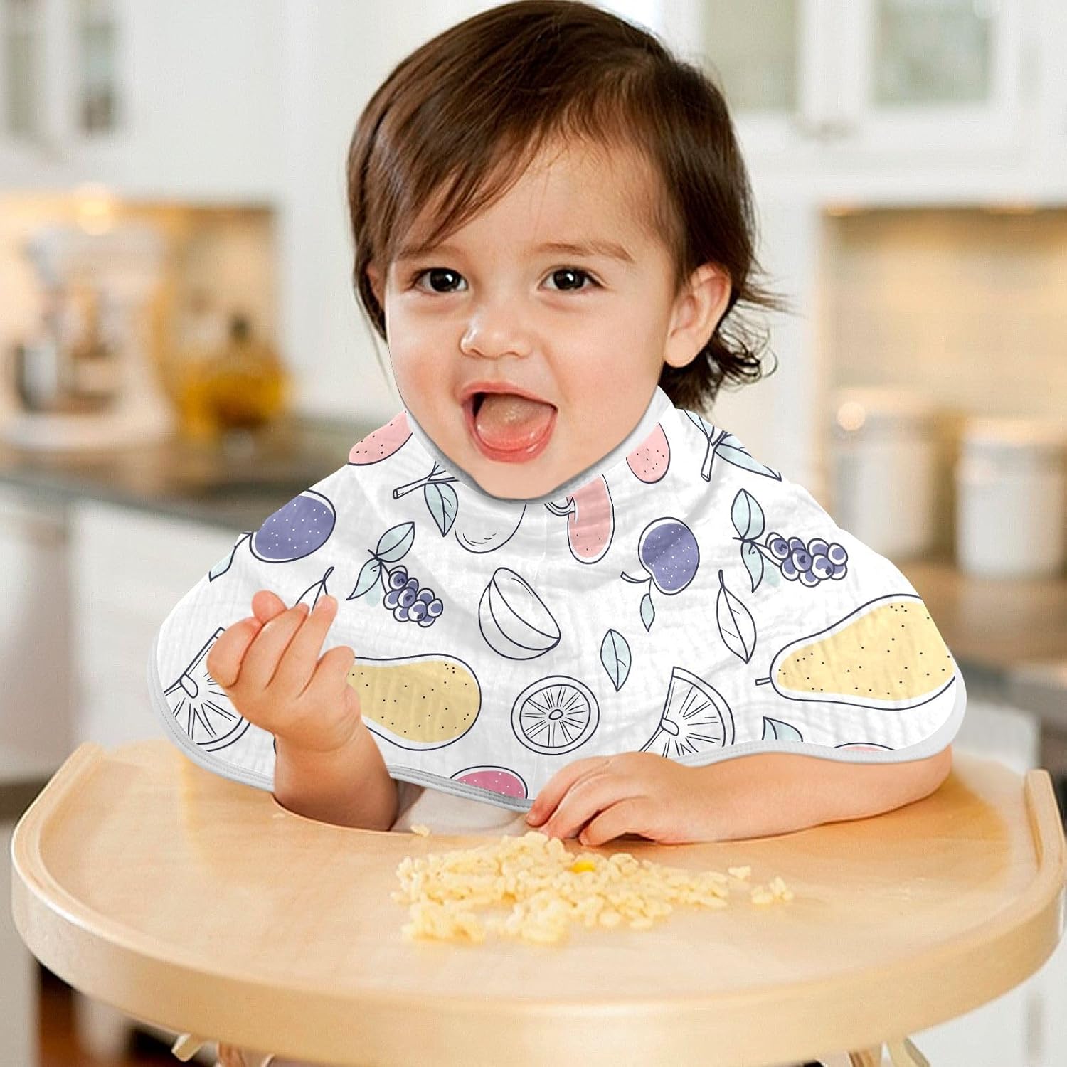 vvfelixl Fruit Slice Burp Cloths for Baby Boy Girls Baby Washcloths Burp Rags 1 Pack