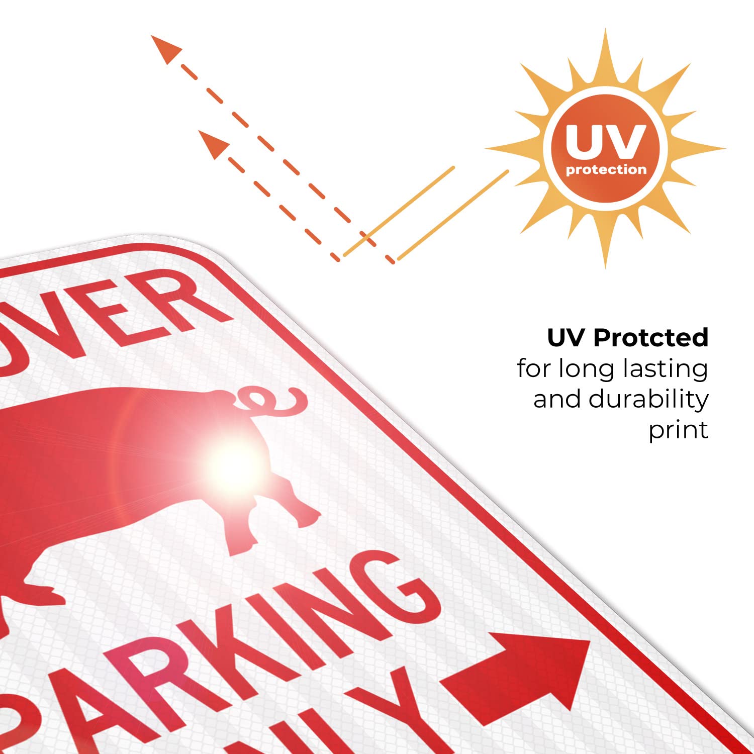 Pig Lover Parking Only Violators Will Be Smoked with Bidirectional Arrow Sign, 12x18 Inches, 3M EGP Reflective .063 Aluminum, Fade Resistant, Made in USA