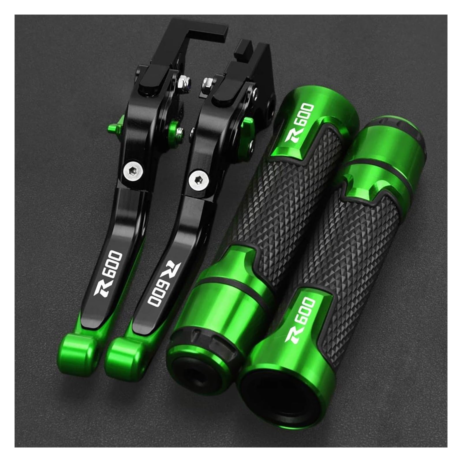 AOBEYO Motorcycle Control Levers Brake Clutch Levers for Suzuki GSX-R600 GSXR 600 1992-1993 Handlebar Grips(12)