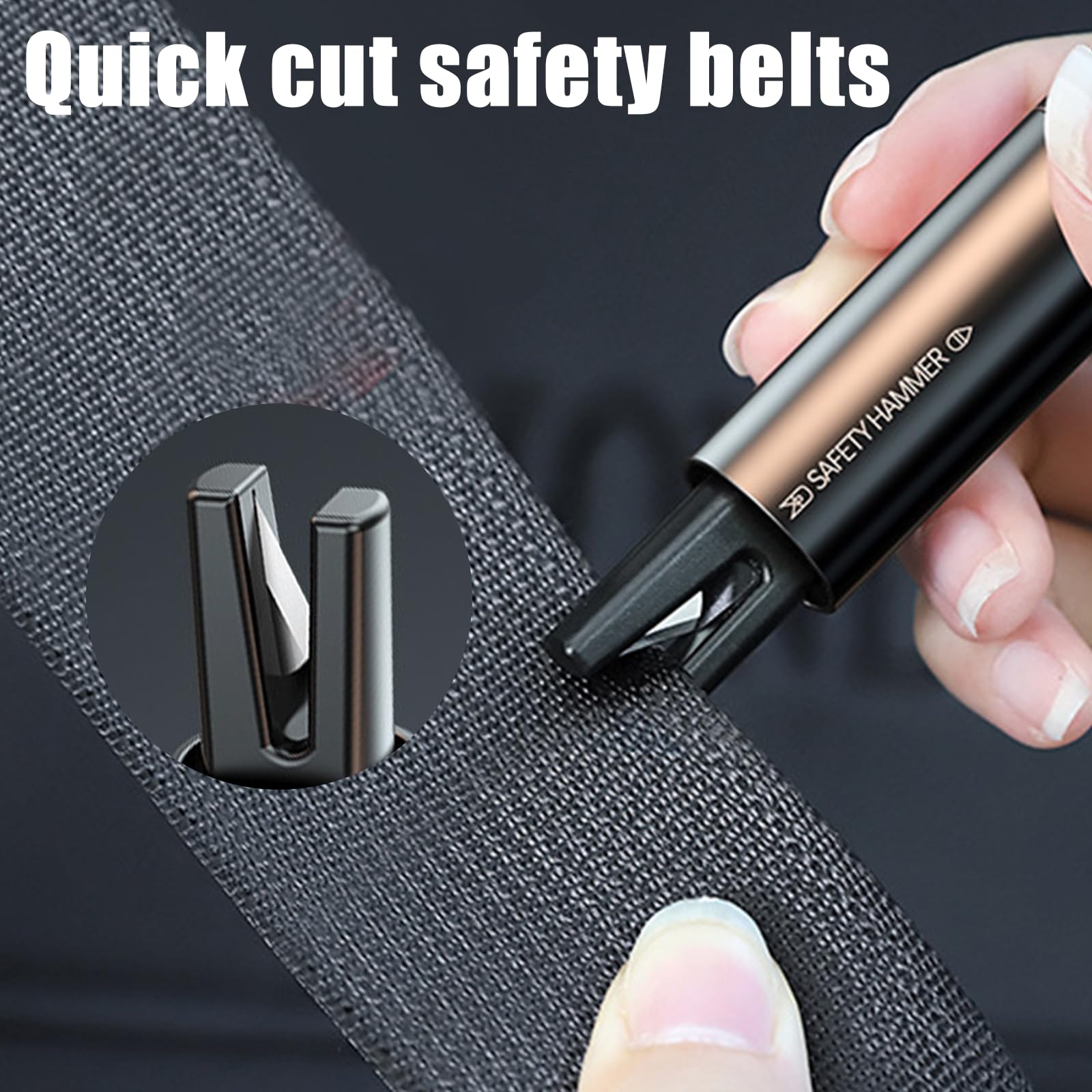 Yesimola Brise Vitre Coupe Ceinture 2 En 1 | Marteau De Secours Voiture | Acier Tungstène | Compact Et Portable