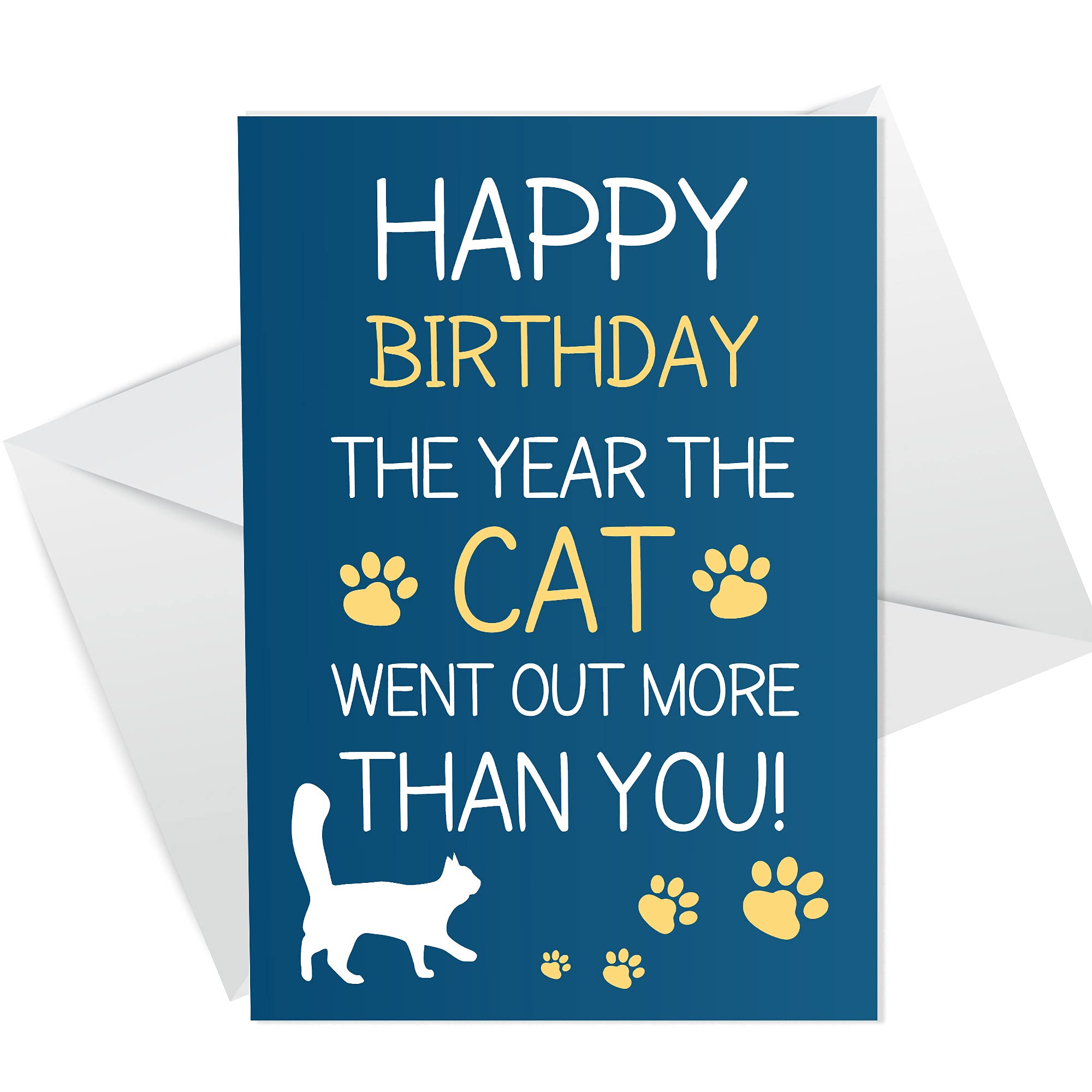 Funny Birthday Card For Mum Dad Brother Sister Lockdown Birthday Card Cat Design