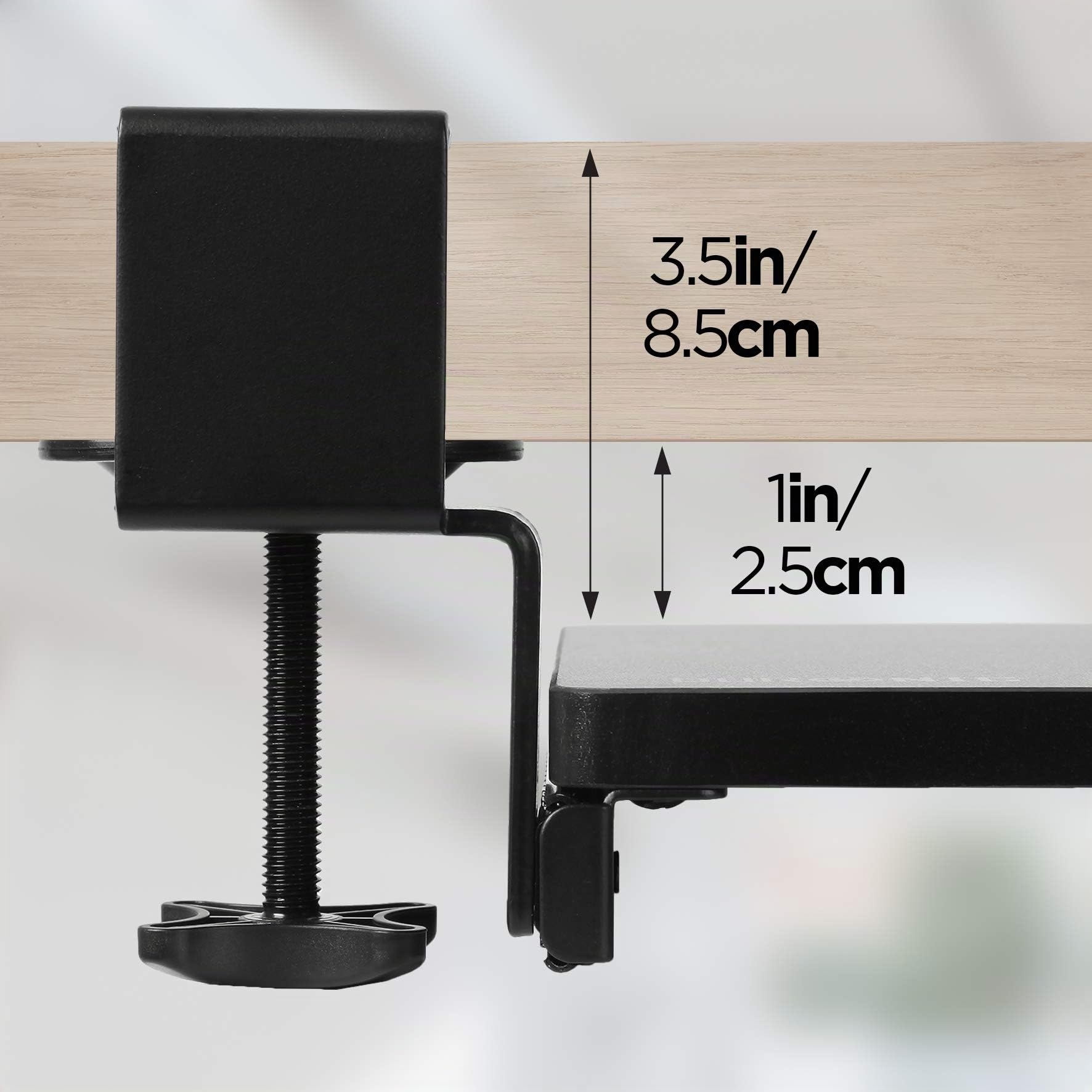 Duronic Cassetti e piattaforma per tastiera DKTPX2 | Cassetto sotto la scrivania per tastiera e mouse | Soluzione ergonomica | Vassoio scorrevole scorrevole | Facile da montare