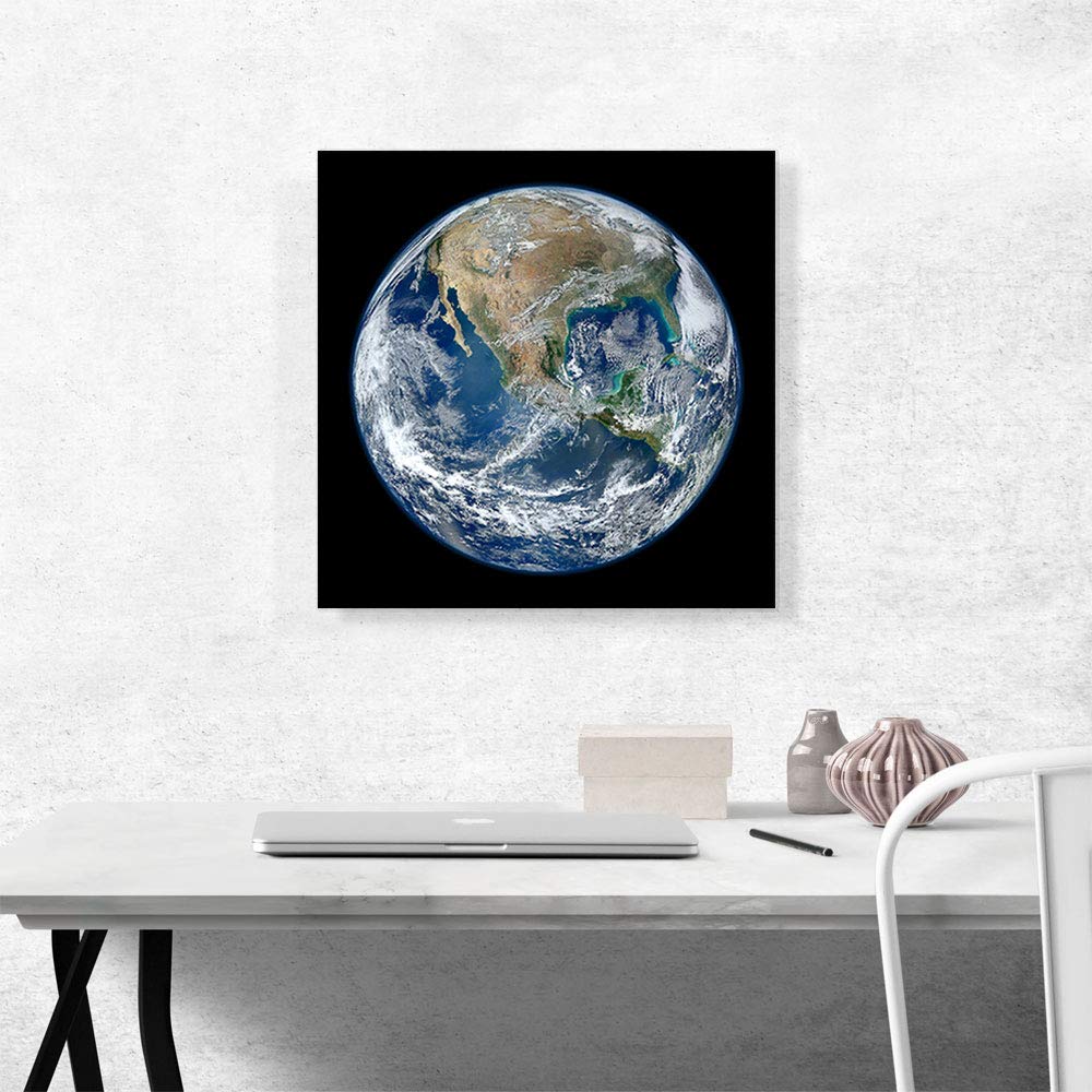 絵画 Earth Amazon.com: ARTCANVAS View from Space Earth North America