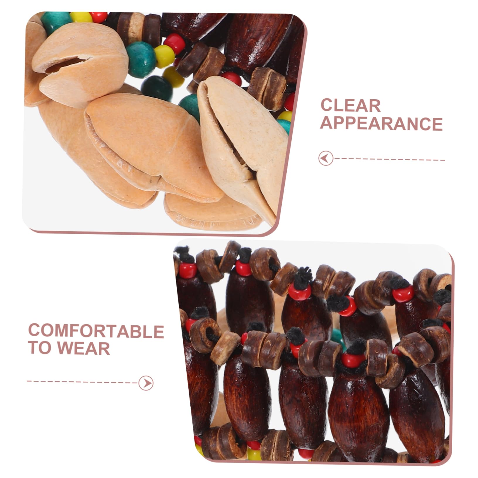 Beavorty 10 pezzi Braccialetti Sonagli Africani Strumento Musicale Djembe Leggero e Resistente per Percussioni e Decorazione