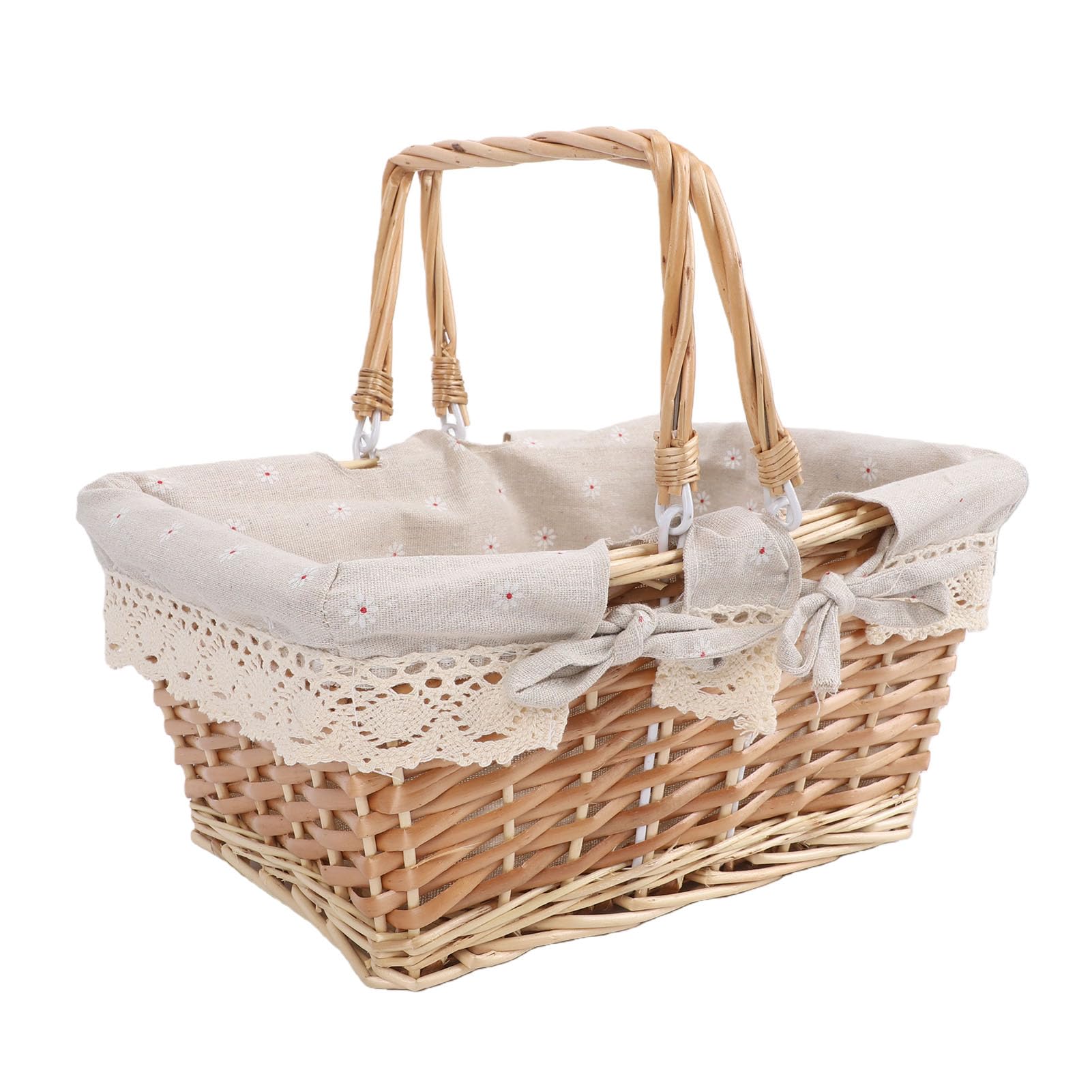 Panier de pique-nique en osier marguerite pour vos sorties et repas champêtres à la plage