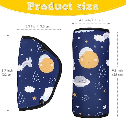 Miniatura 6 de Ajustador de cinturón de seguridad y cojín de cinturón de seguridad para niños, ajustador de cinturón de seguridad y almohada, funda de cinturón de