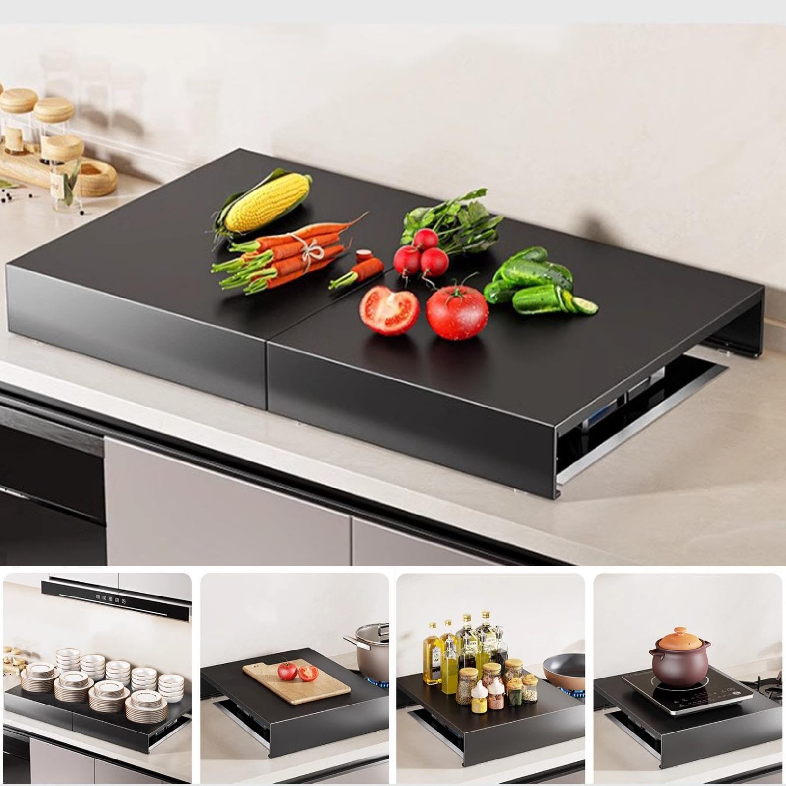 Noodle Board Couvercle Brûleurs Cuisine - Planche Découpe Multifonction Espace Extra