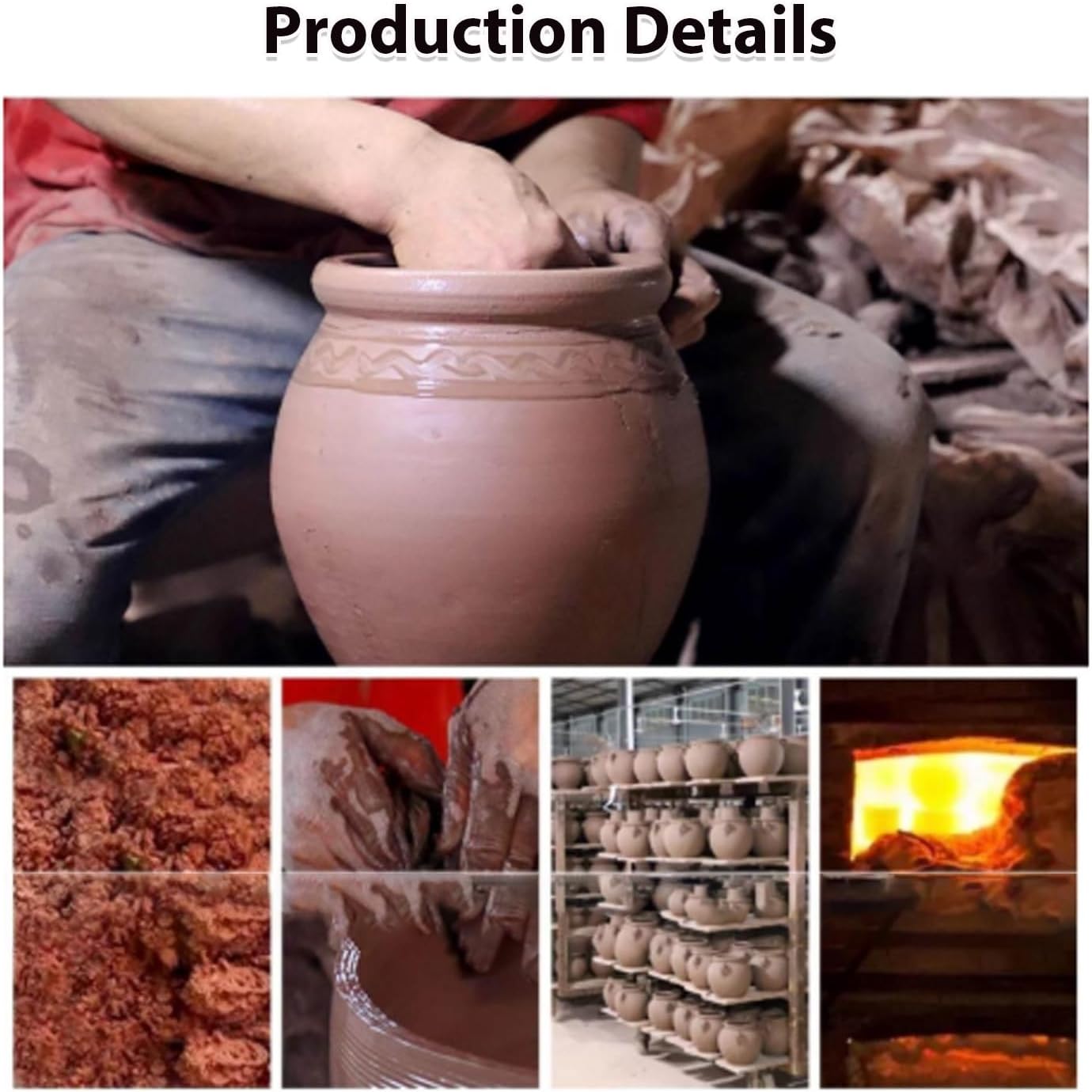 LUVEOLSIT Ceramic Rice Bucket,Ceramic Rice Jar with Lid,Suitable for Storage Flour Candy Coffee Beans. Kitchen Grain Dispenser(15 * 15cm/5.9 * 5.9in)