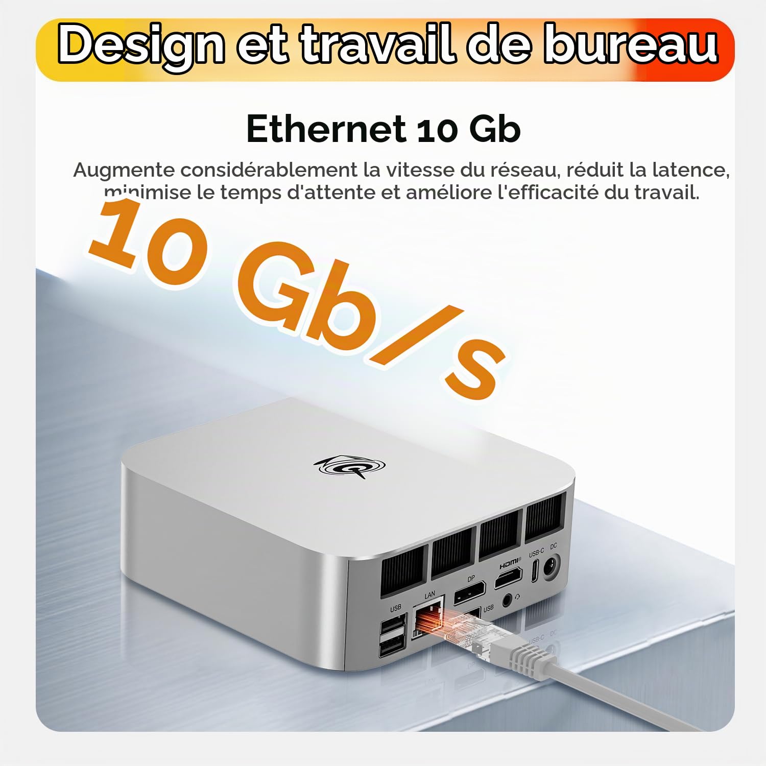 Beelink Mini PC SER10 Max, AMD Ryzen AI 9 HX 470 (12C/24T jusqu'à 5,2 GHz), 64 Go de RAM DDR5, SSD PCIe 4.0 de 1 to, Mini PC Gaming, Triple Affichage 4K, HDMI/DP/USB 4.0, RJ45 10G/Wi-FI 6/BT 5.2