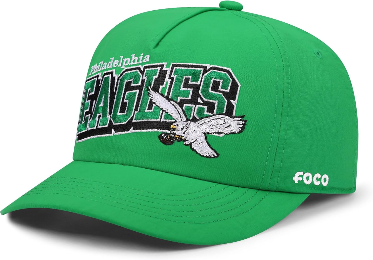 FOCO NFL Mens NFL Retro Team Logo Wavy Wordmark Marquee Rf Cap Hat