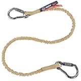 Ergodyne Squids 3121 Burn + Cut Resistant Aramid Tool Lanyard with Stainless Steel Carabiners, Tool Weight Capacity 10lbs , Yellow