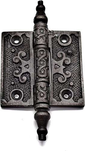 Bisagra victoriana de hierro fundido con bisagras para muebles, se vende individualmente como puertas más pesadas, puede necesitar 3 bisagras