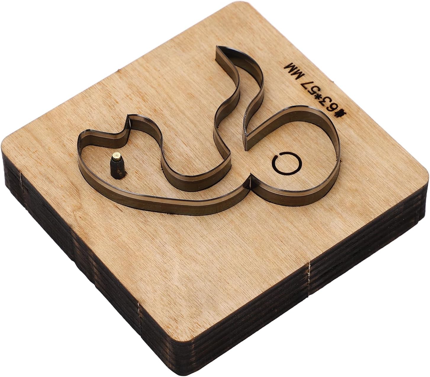 Leather Punching Die 63 X 57mm Alloy Steel Snake Shaped Leather Stamping Tool for DIY Processing