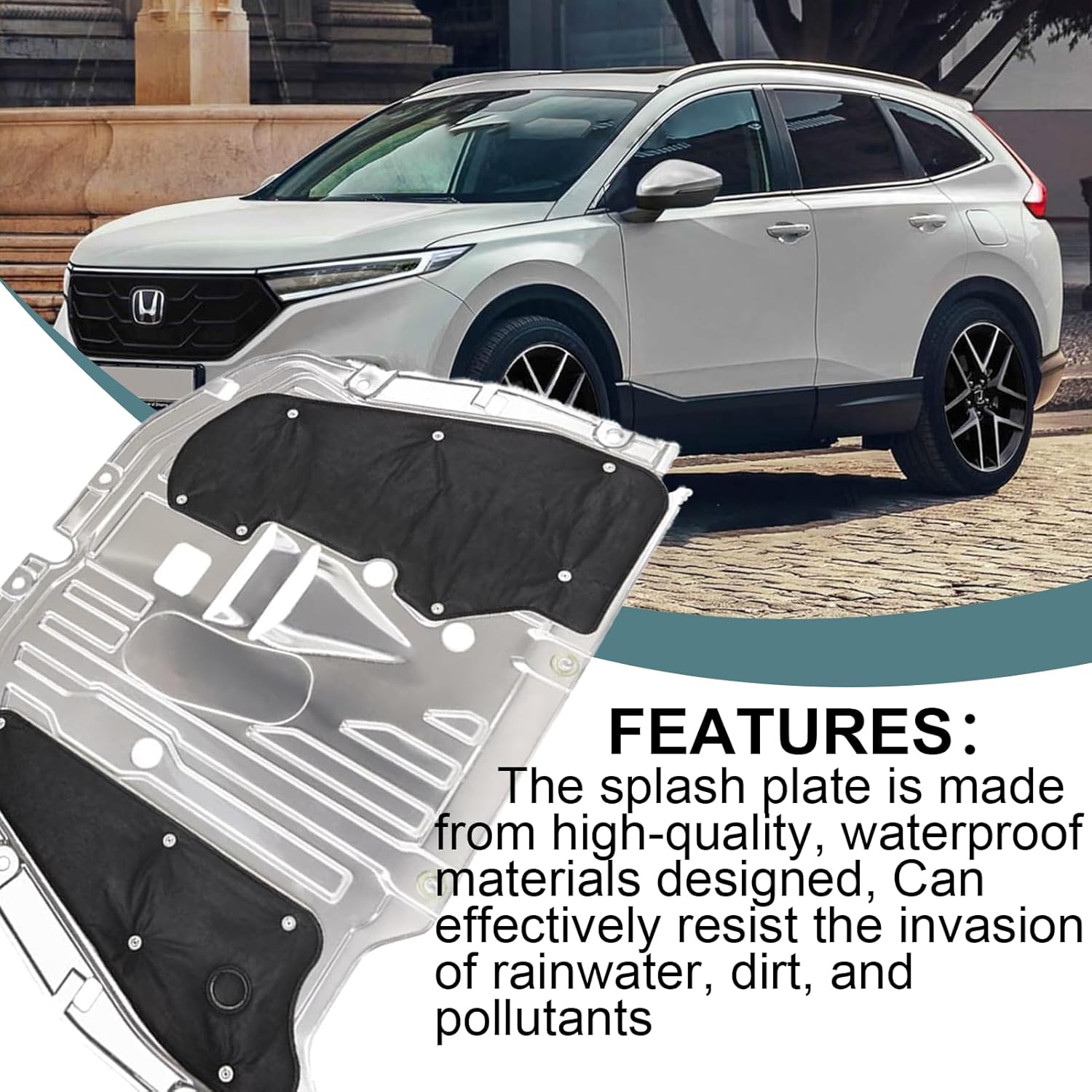 Engine Splash Guard Shield Compatible with Honda Civic 2016 2017 2018 2019 2020 2021 Shield Cover Engine Case Guard Replace 74110-TBA-A00 74110TBAA00 Splash Shield Guard