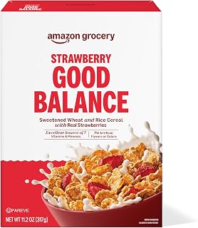 Amazon Grocery, Strawberry Good Balance Cereal, 11.2 Oz (Previously Happy Belly, Packaging May Vary)