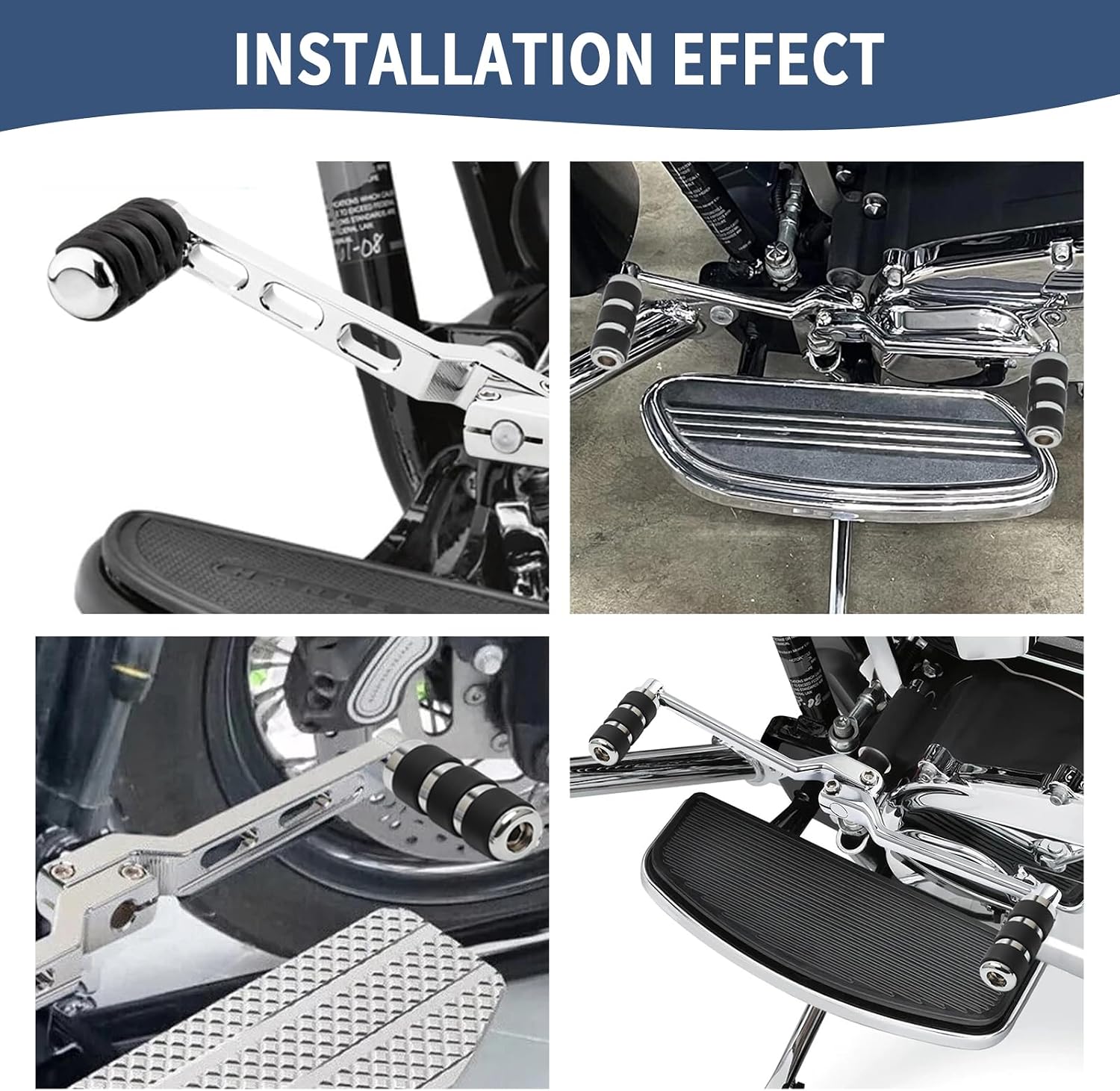 2 Pcs Heel Toe Shifter Pegs Shift Lever Foot Pegs For Harley Touring Road King Street Glide Road Glide Electra Glide Dyna Fat Bob Sportster XL 883 Softail Breakout 114 (Gray)