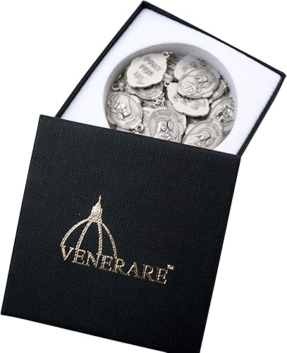 Medalla a Granel Lote de 20 Colgante de Metal Saint (Santa Clara), Metal