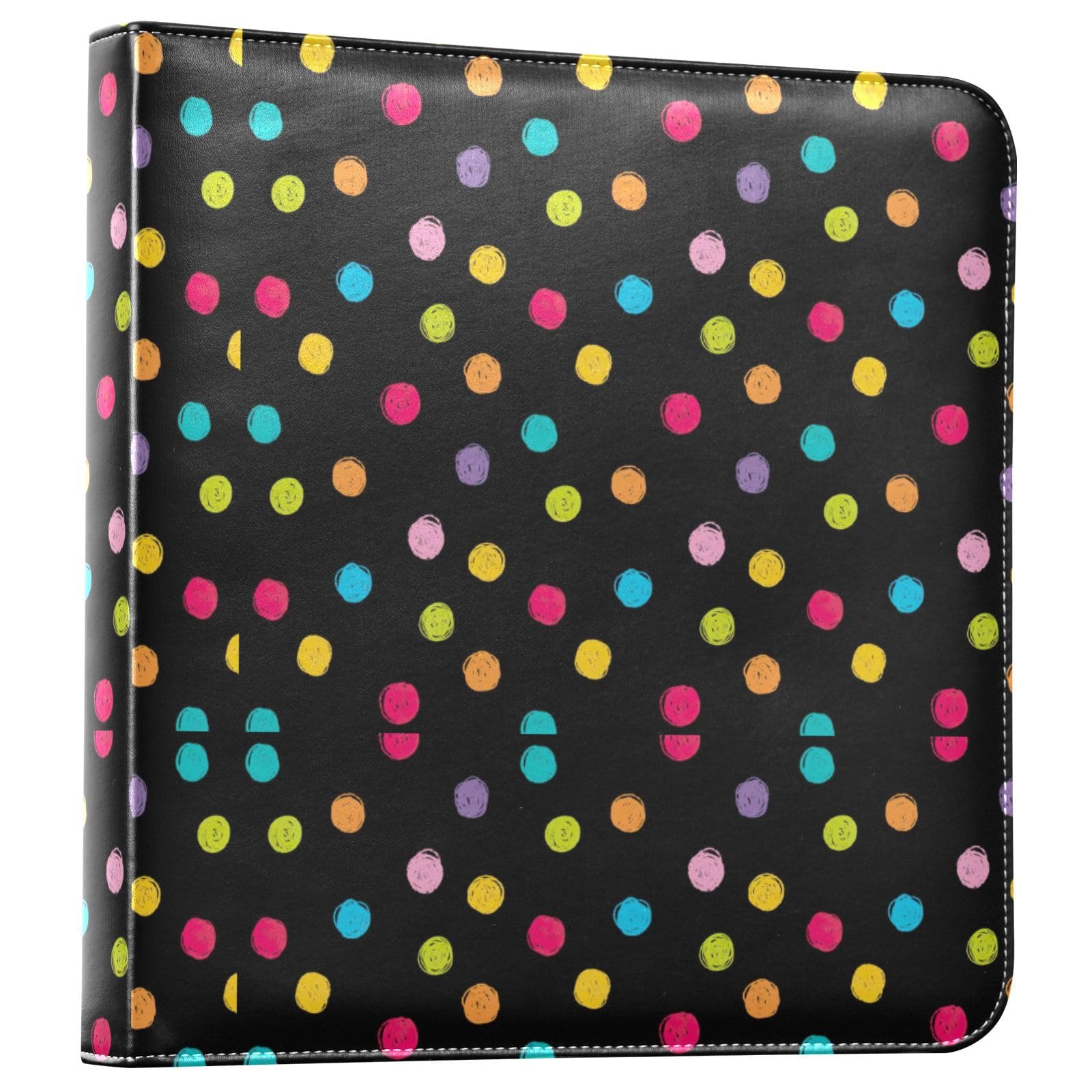 Crayon Polka Dots Schwarz Muster Fotoalbum Fotobuch Selbstklebend Fotoalben Buch Bilderalben 4x6