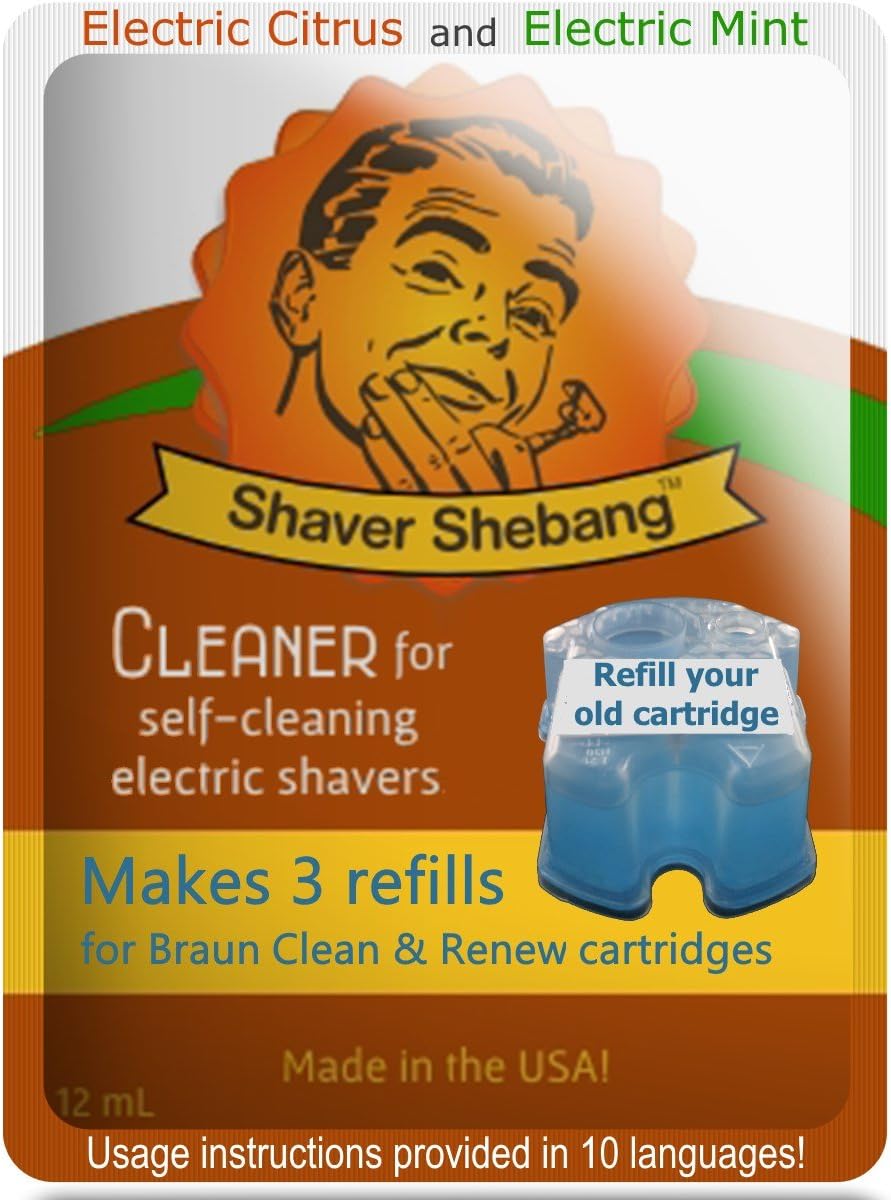 4 SS Citrus&Mint Refills for 12 Braun Clean Renew cartridges