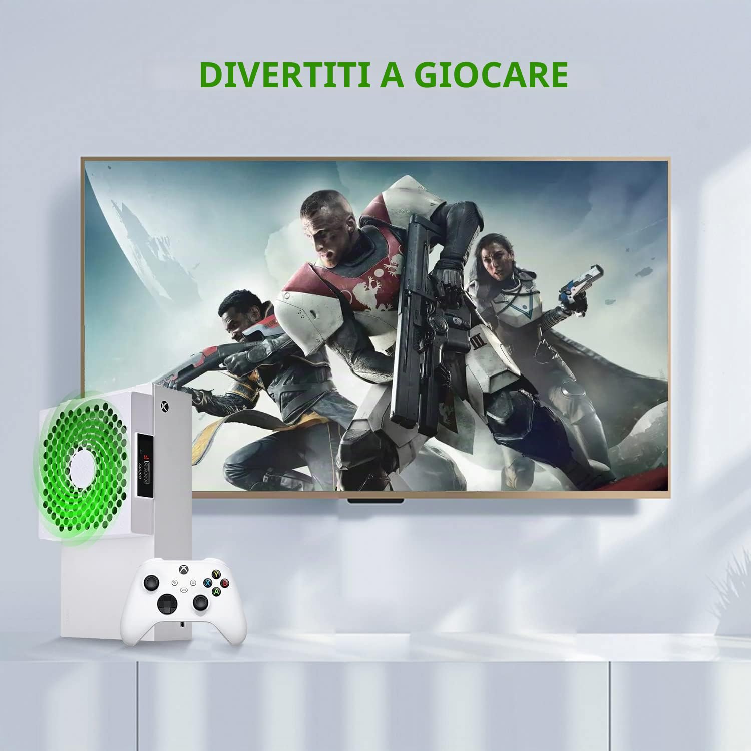 G-STORY Ventola di raffreddamento per Xbox Series S con velocità della ventola automatica regolabile in base alla temperatura, display a LED, raffreddamento ad alte prestazioni, basso rumore, 3