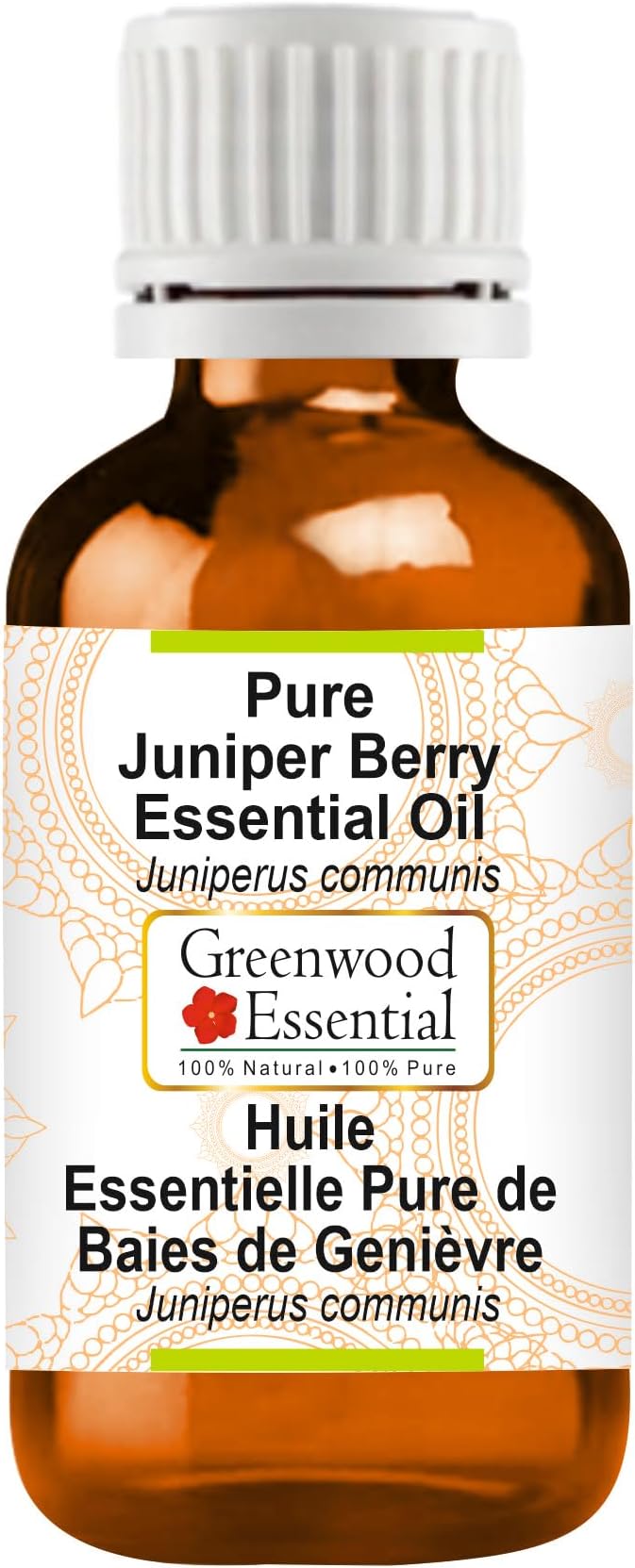 Greenwood Essential Juniper Berry Essential Oil (Juniperus communis) Pure | Non-Sticky | Non-greasy | Lightweight | Men & Women | All Skin Types | Steam Distilled 15ml