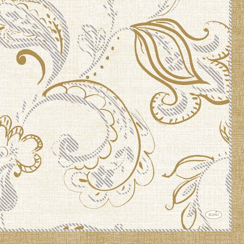 Duni 240 servilletas de papel 33 x 33 cm Golden Grace Cream 3 capas