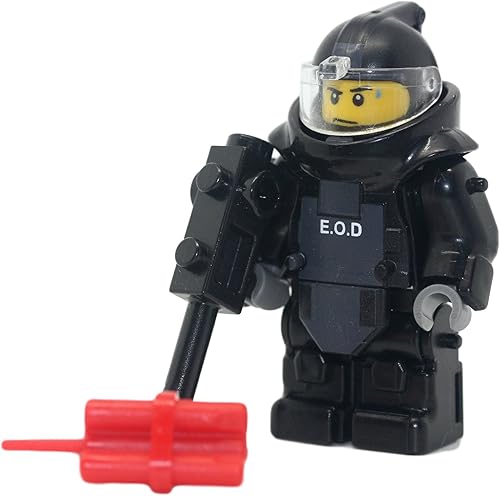 Miniatura 2 de Modern Brick Warfare EOD SWAT Bomb Squad Especialista en eliminación de explosivos Minifigura personalizada