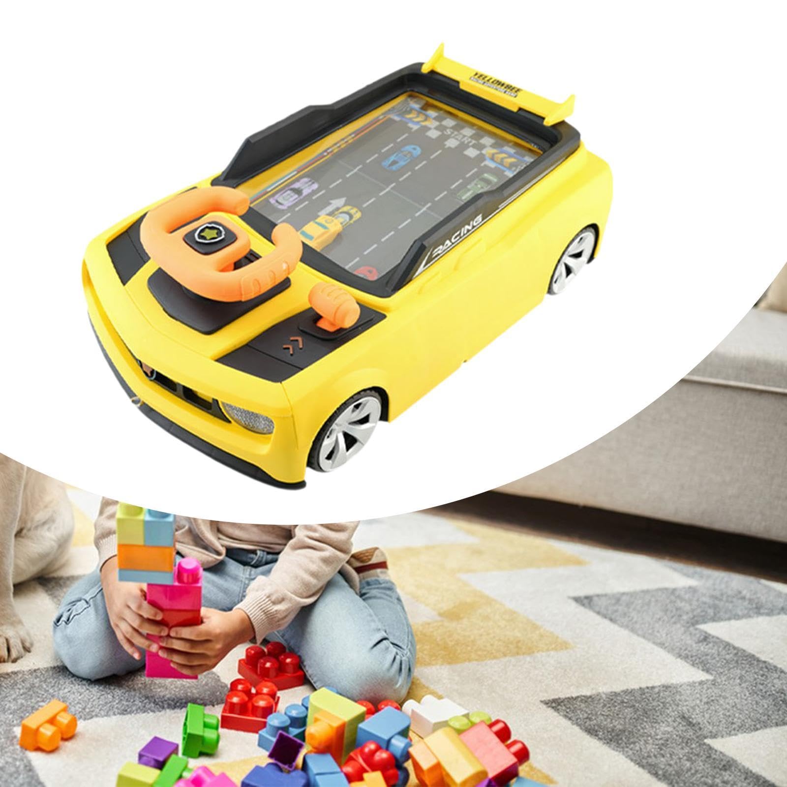 Volante Giocattolo, Volante Simulato, Giocattolo Educativo, Auto Musicale per Bambini di 3 Anni, Regalo di Compleanno, Giallo, Taglia unica
