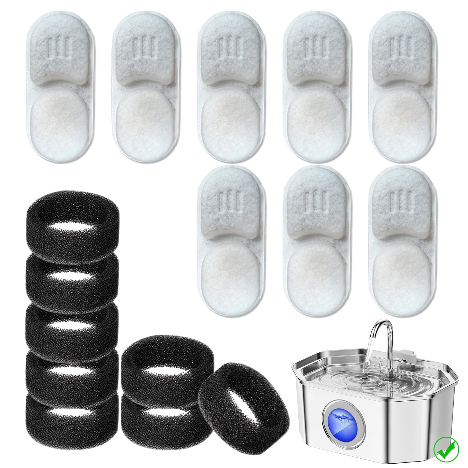 Apauk Filtri e spugne di ricambio, S applicabili solo ad APFSS-3201 (8+8)