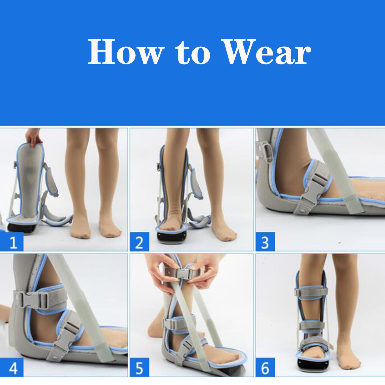 SFKLYU Férula Nocturna Fascitis Plantar Soporte para Piernas Férula Nocturna Ajustable Cómoda Ajustable Acolchado Se Adapta al Pie Derecho O Izquierdo,S