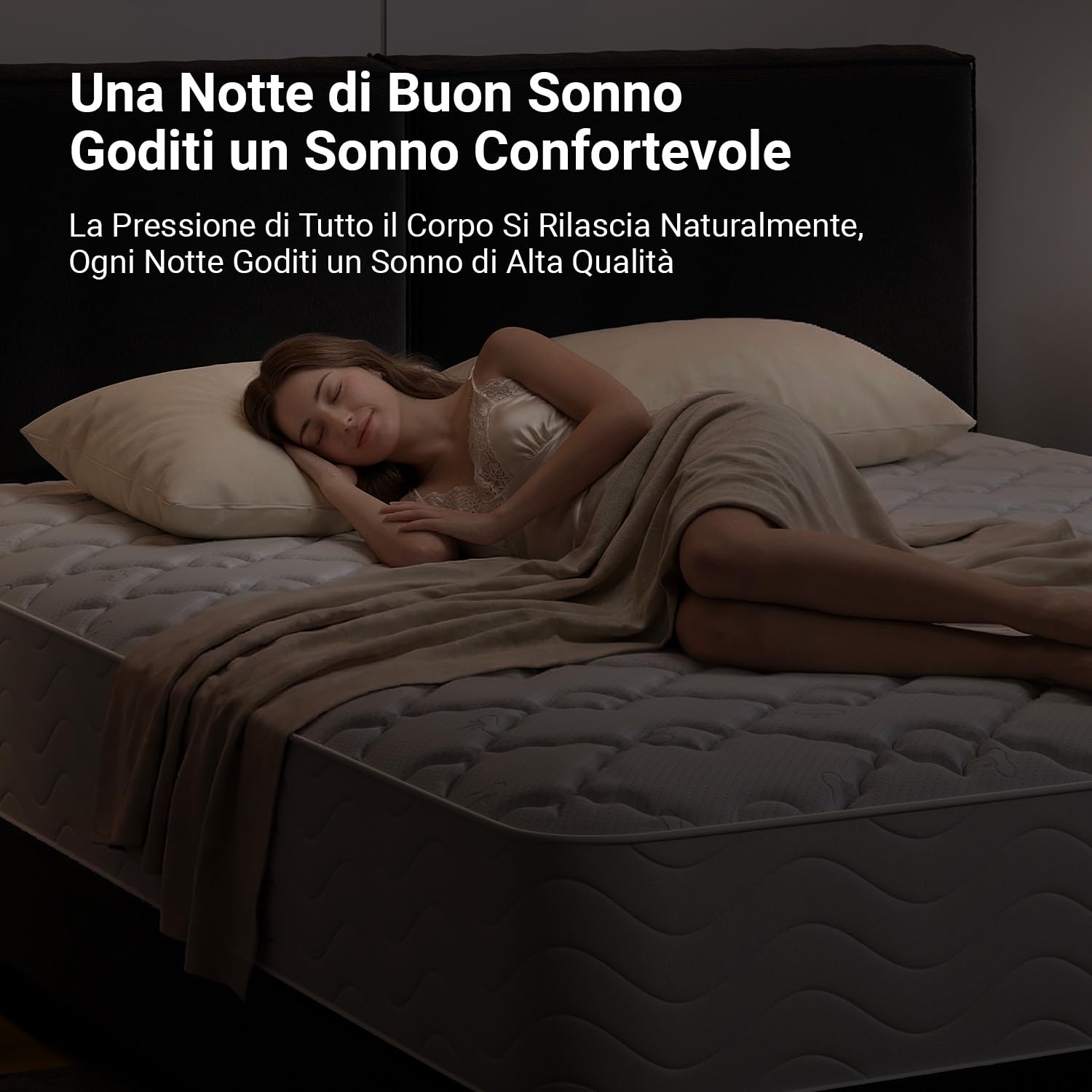 Avenco Materasso 140x190, Materasso Matrimoniale Molle Insacchettate Supporto Personalizzato Mediamente Solido, Isolamento del Movimento, Nessun Rumore Migliorare il Sonno, solido