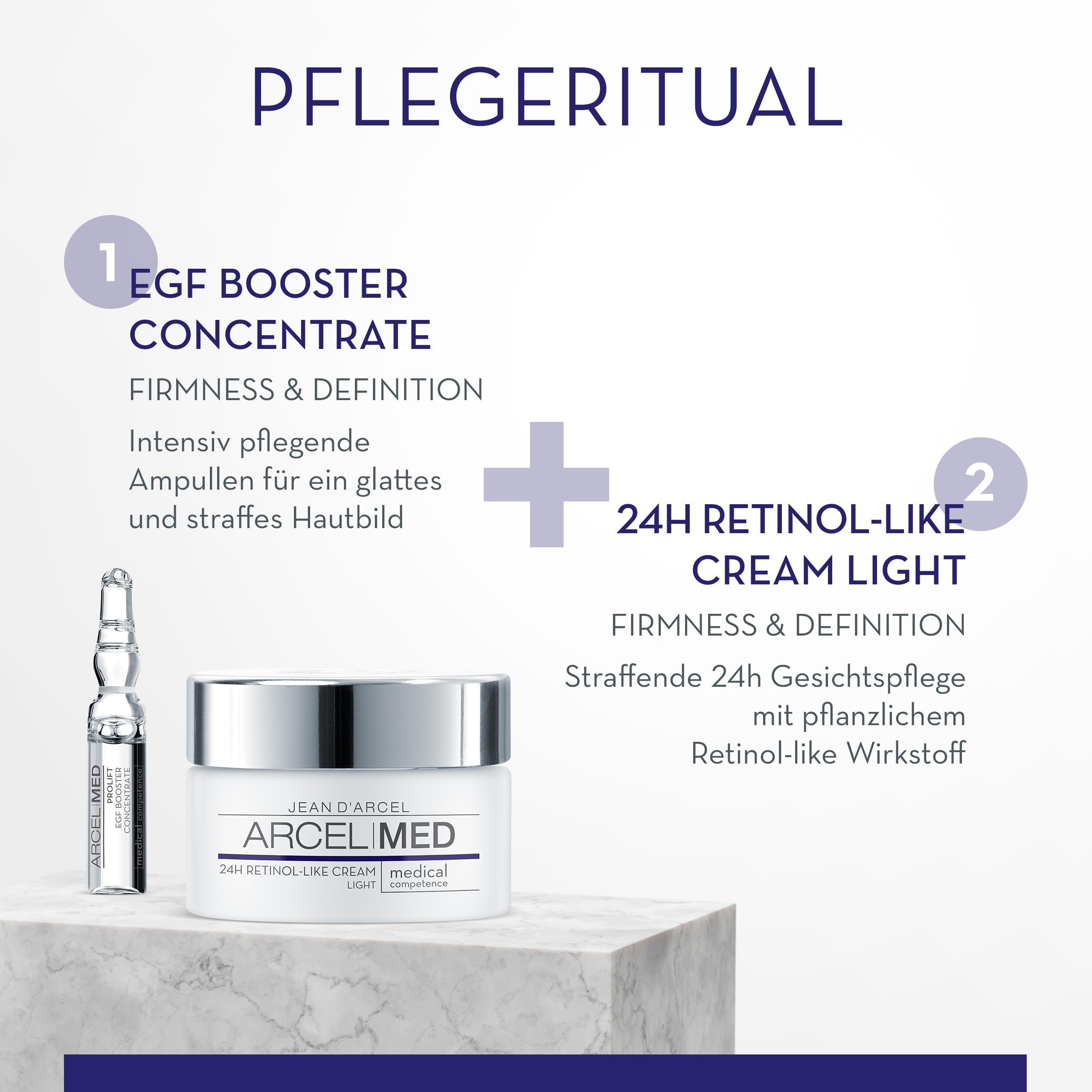 JEAN D'ARCEL ARCELMED Straffende Anti-Aging 24h Gesichtscreme - 24h Retinol-like Cream light 50 ml - Reduziert Falten - Strafft Konturen & - Durchfeuchtet das Gesicht