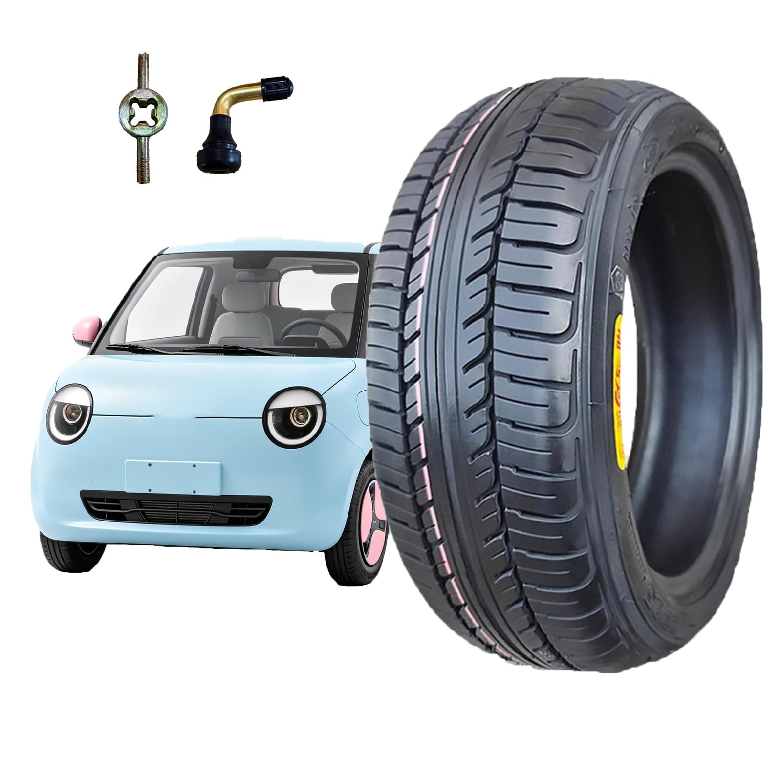 125/65-12 Bezdętkowy Opona do Pojazdu Mobilnościowego 4-kołowego z Wzorem Miejskim 125/65/12 4PR i 125 65 12 Wzmocniona – 195 kg 51J