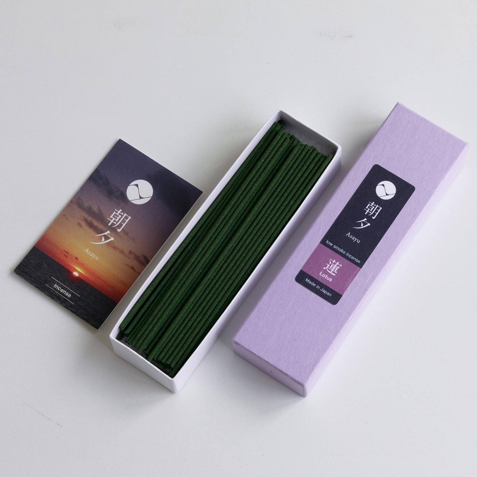 Asayu Japan Bastoncini d'Incenso Giapponesi a Basso Fumo Set di Fragranze Miscelate di Fiori di Ciliegio Fatti in Giappone (Sakura+Sandalwood e Sakura+Agarwood 40g