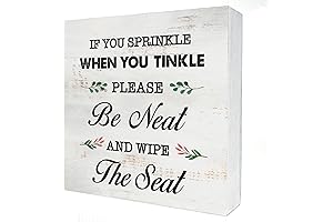 "If You Sprinkle When You Tinkle" Rustic Bathroom Sign
