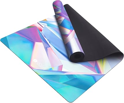 Yoga Design Lab Travel Yoga Mat 1.5 mm Thin Non-Slip Foldable Lightweight Mat/Towel Machine Washable with Carry Strap