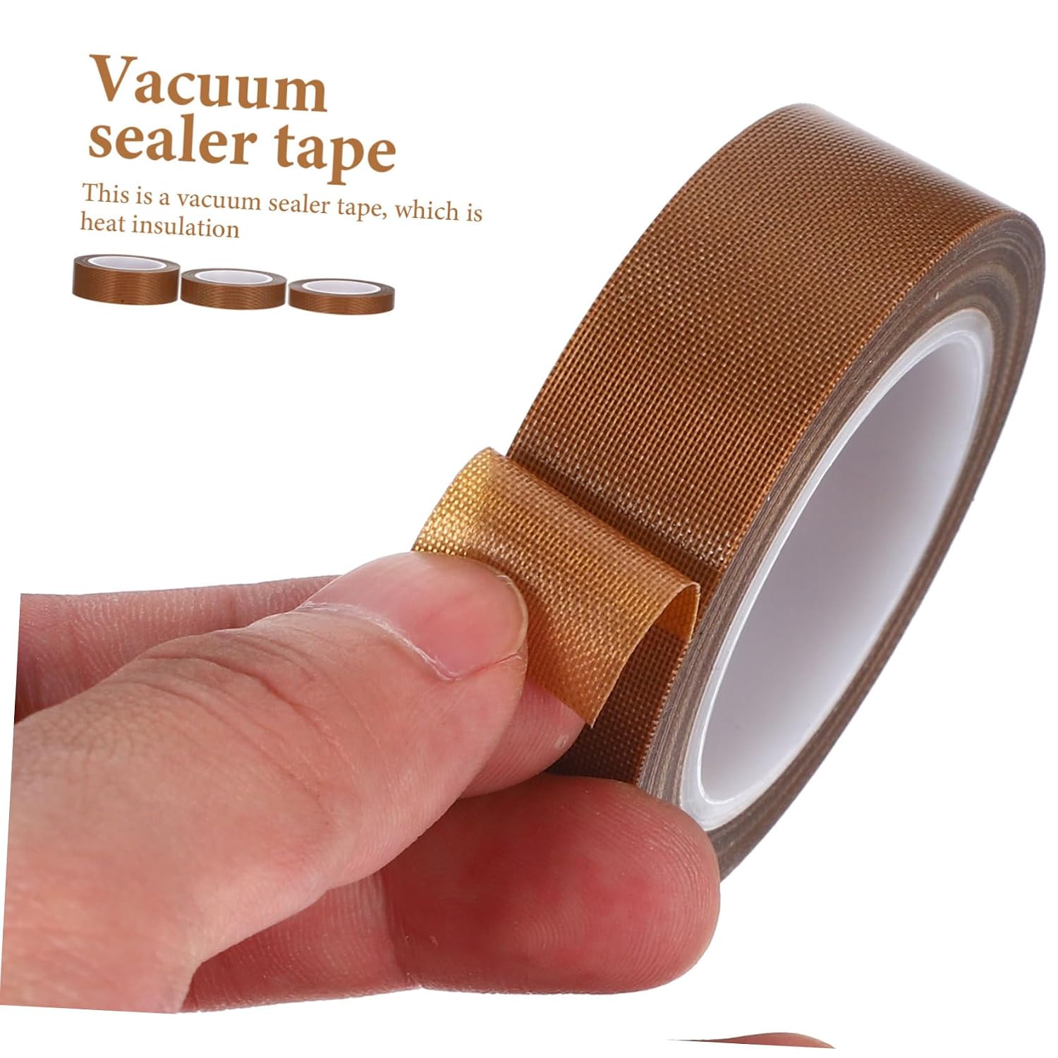 3rolls PTFE Sealing Tape High Temperature Duct Tape Long Abrasion Heat Resistant for Vacuum Sealer