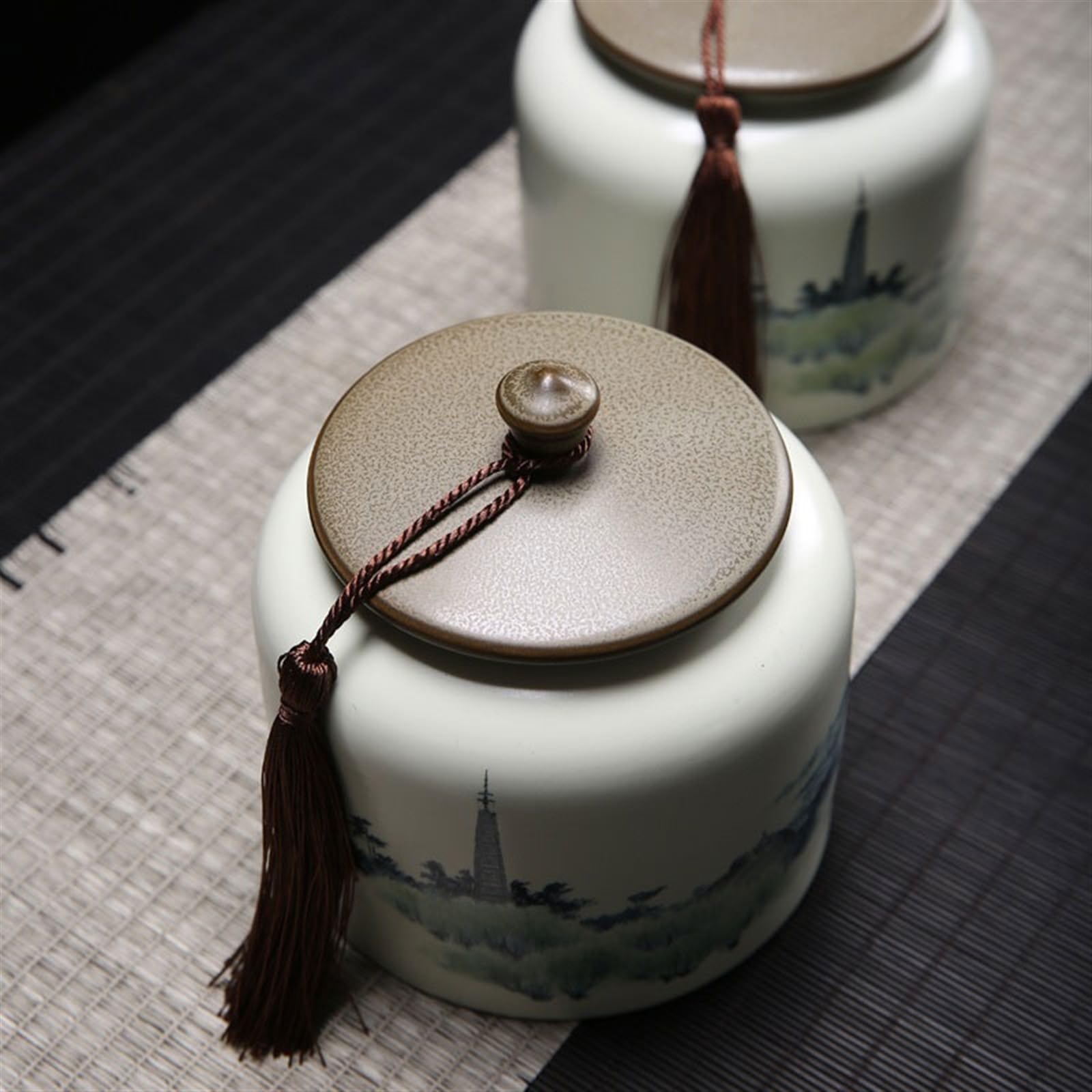 GRFIT Barattolo da tè Scatola for imballaggio di tè Sfuso Contenitori sigillati in Ceramica Vuoti tè Bianco tè Nero tè Verde Contenitori for tè Longjing Scatola da tè