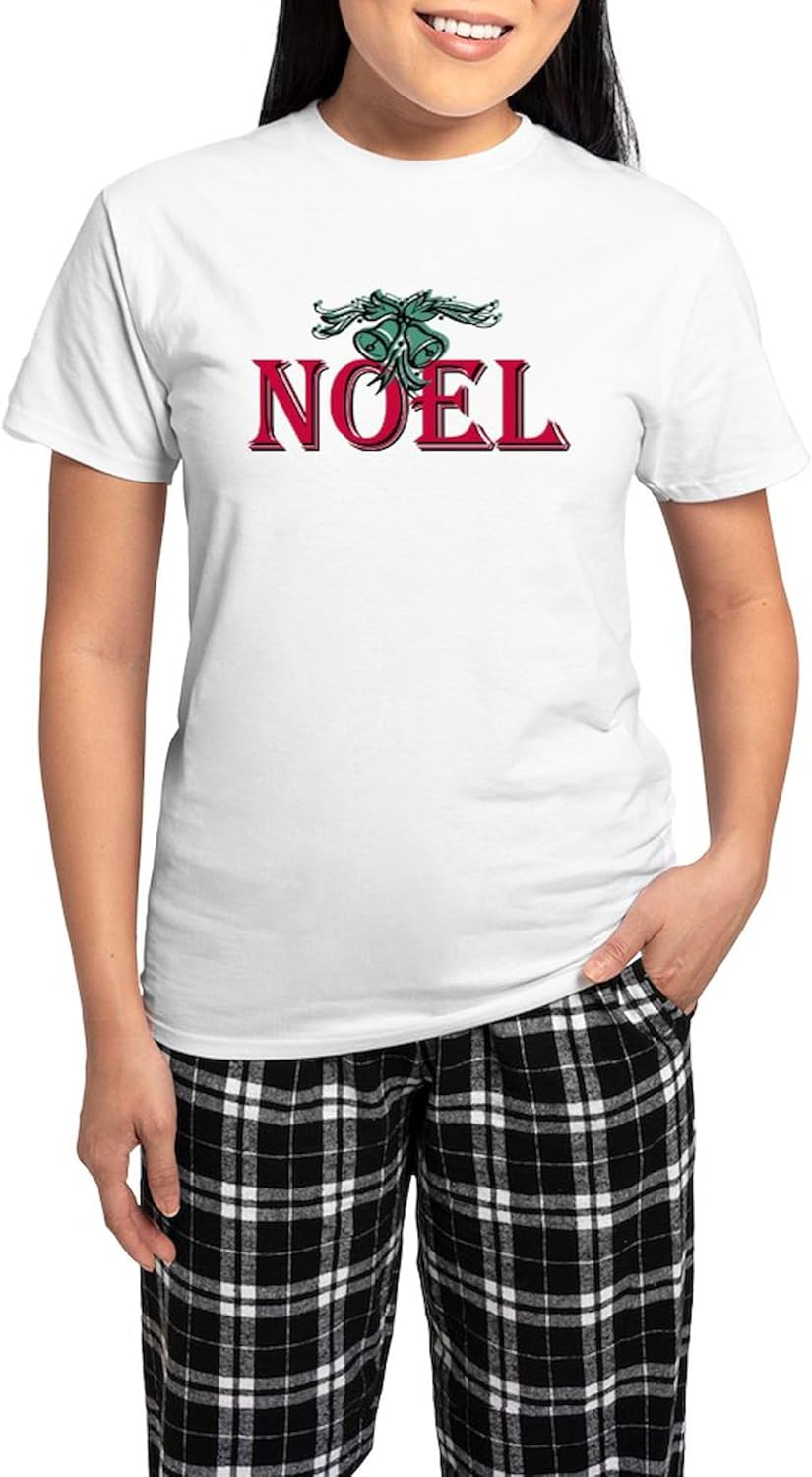 CafePress Noel Women's Light Pajamas Women's Novelty Cotton Pajama Set, Comfortable PJ Sleepwear