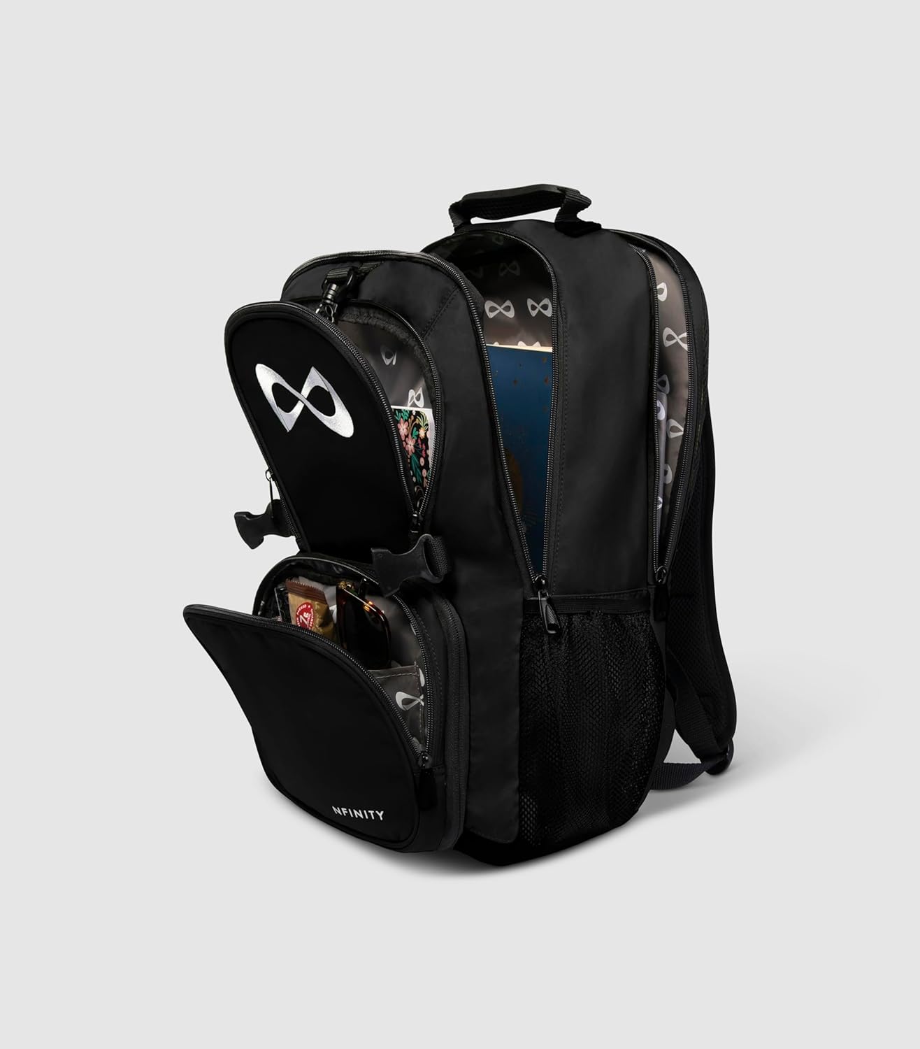 Nfinity Classic Cheer Backpack – Lightweight Sports Backpack with Detachable Pouch and Laptop Sleeve – Ideal for Cheerleading, Travel, and Daily Use