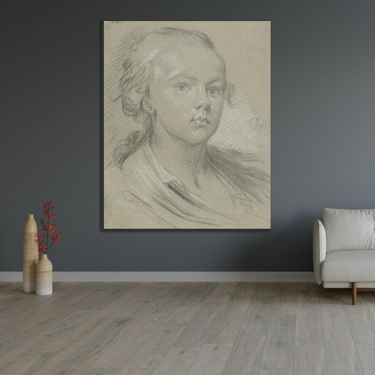 ArtDirect Portrait of Anton Raphael Mengs Unframed Art Print Giclee Poster by Christian Leberecht Vogel - Ready for Framing with Customization Sizes 8x10, 11x14, 16x20, 24x30, 36x45 and 48x60 inches
