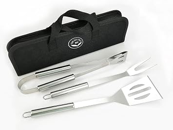 NewlineNY Stainless Steel BBQ Grill Tool Kit 3 pcs Set