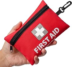 General Medi 150 Pieces Small First Aid Kit - Includes Emergency Aluminum Cover, Scissors for Travel, Home, Office, Vehicle, Camping, Workplace and Outdoor