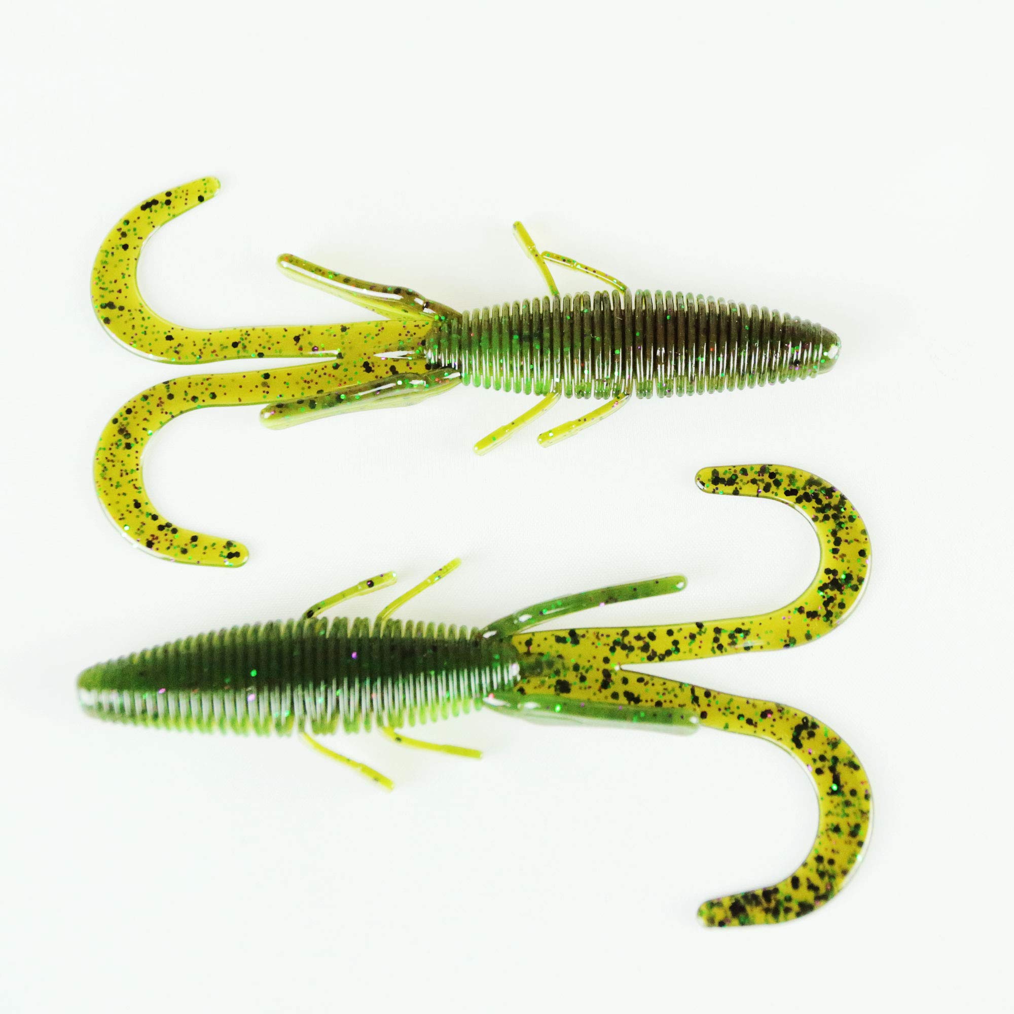 Amazon.com : Missile Baits - Baby D Stroyer - 5" Twin Tail Ribbed Creature  Bait for Bass - 10 Baits Per Bag : Sports & Outdoors