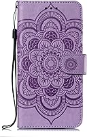 Vista 8 de LEECOCO for Samsung A6 2018 Case Mandala Embossing Luxury PU Leather Flip Notebook Wallet Bookstyle Magnetic Stand Card Slot Folio Bumper Protection