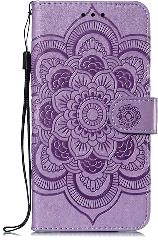Miniatura 2 de LEECOCO - Funda para Galaxy Note 9 con diseño de mandala en relieve de piel sintética con tapa para cuaderno, estilo libro, soporte magnético,