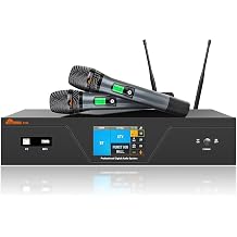 IP-300 Touch Screen Monitor Professional Digital Amplifier Equipped with Dual Wireless Microphones, DSP Sound Professor, Bluetooth, Optical/HDMI/Bluetooth/Sub Output New